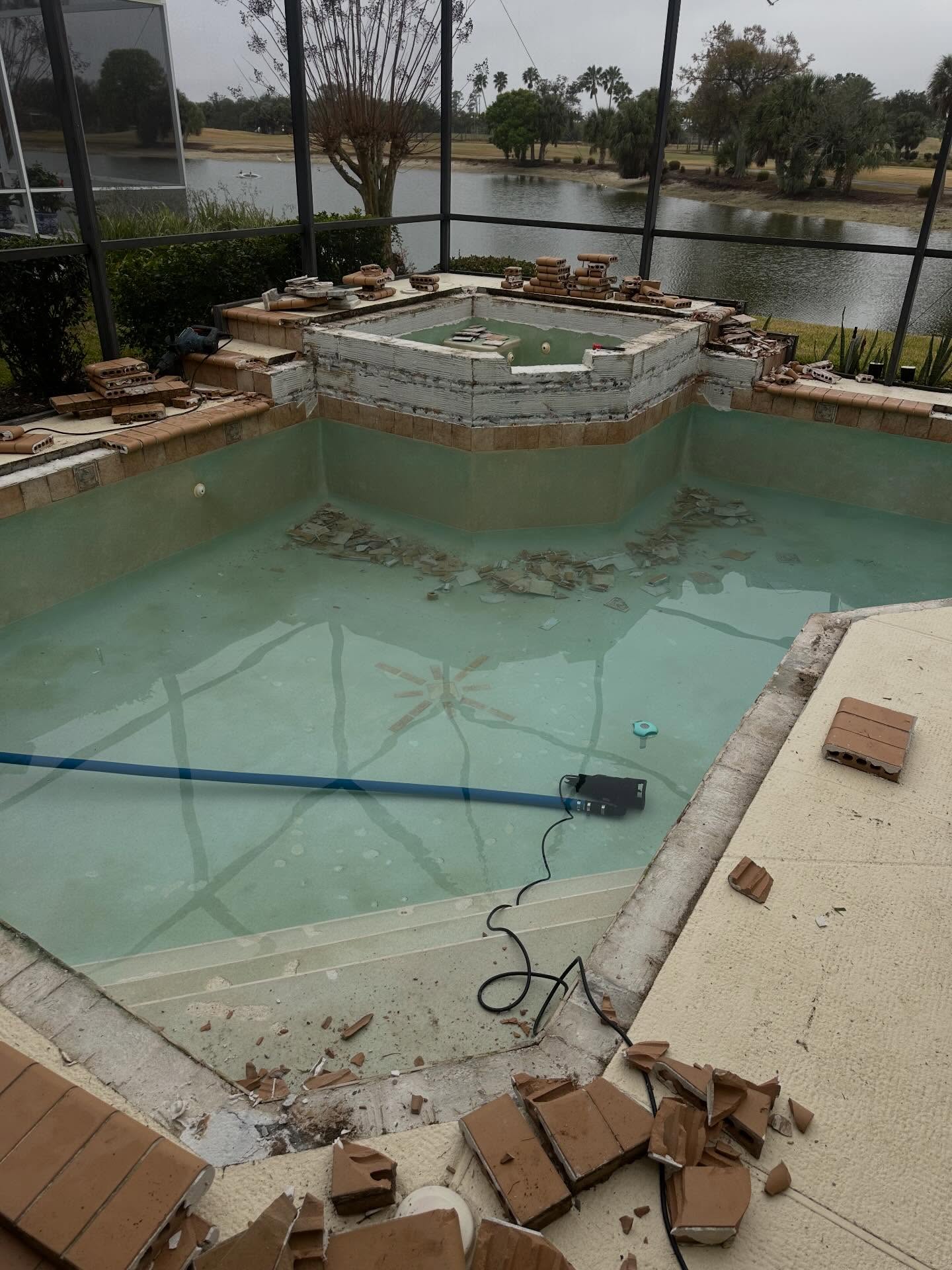 Pool Re Paver Before